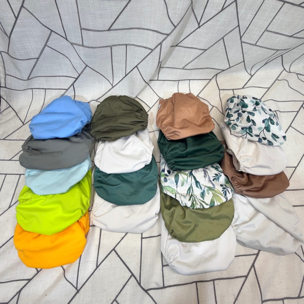 Alva Baby Nora's Nursery Cloth Diapers One Size Multicolor Botanical Snap 18pk